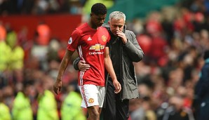 Marcus Rashford ging kurz vor der Pause ziemlich leicht zu Boden