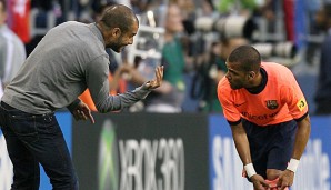 Pep Guardiola (l.) und Dani Alves