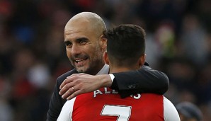 Alexis Sanchez und Pep Guardiola kennen sich noch aus ihrer Zeit beim FC Barcelona