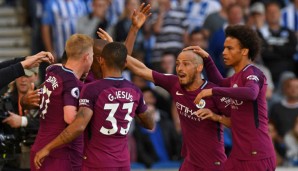 Am ersten Spieltag der Premier League gewann City mit 2:0 gegen Brighton & Hove