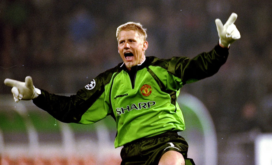 TOR: Peter Schmeichel spielte zwischen 1991 und 1999 für Manchester United. Vier Jahre später beendete er seine Karriere bei Manchester City