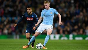 Kevin de Bruyne im Duell gegen SSC Neapel