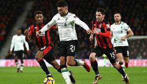 Der FC Liverpool gewann das Hinspiel gegen Bournemouth mit 4:0.