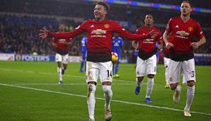 Jesse Lingard besorgte das 4:1 für Manchester United.