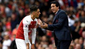 Sollen nicht mehr das beste Verhältnis untereinander haben: Mesut Özil und Arsenal-Trainer Unai Emery.