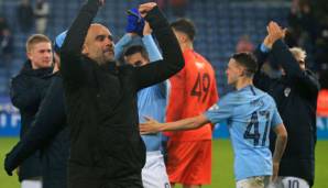 City-Trainer Pep Guardiola war nach dem Sieg seines Teams sichtlich erleichtert.