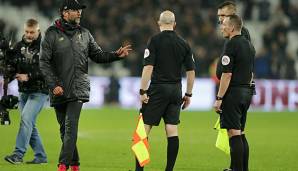 Jürgen Klopp haderte mit der Leistung der Schiedsrichter im zweiten Durchgang.