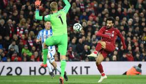 Mohamed Salah traf gegen Huddersfield Town doppelt.