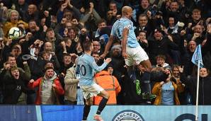 Vincent Kompany hat Manchester City zurück an die Tabellenspitze geschossen.