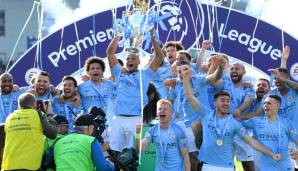 Manchester City fuhr im dritten Jahr unter Pep Guardiola den zweiten Meistertitel ein.