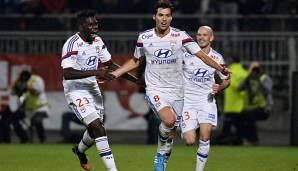 Yoann Gourcuff (m.) bejubelt den Siegtreffer gegen Olympique Marseille