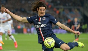 Edinson Cavani wird bei PSG meist auf dem Flügel eingesetzt