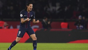 Edinson Cavani erzielte zwei Tore gegen OGC Nizza