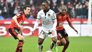 Nizza-Mittelfeld-Ass Wylan Cyprien im Spiel gegen Stade Rennes