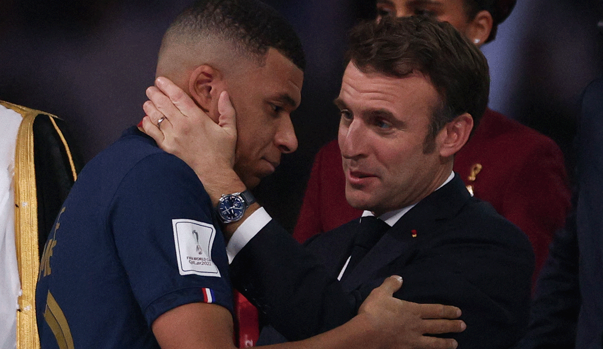 Kylian Mbappé, Emmanuel Macron