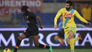 Gervinho (l.) vom AS Rom avanciert mit seinem Doppelpack zum Matchwinner