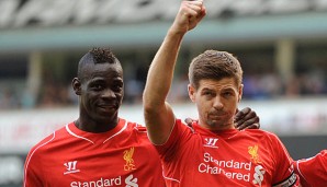 Balotelli und Gerrard waren bei Liverpool Teamkollegen