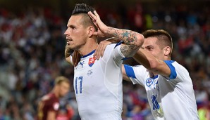 Marek Hamsik jubelt nach seinem Tor gegen Russland