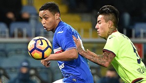 Luis Muriel hat einen Vertrag bei Sampdoria bis 2018