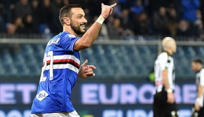 Fabio Quagliarella im Trikot von Sampdoria Genua.