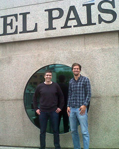 SPOX-Reporter Daniel Reimann (r.) traf Diego Torres in Madrid