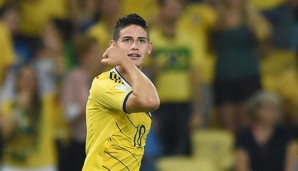 James Rodriguez war mit sechs Treffern erfolgreichster Torjäger der WM in Brasilien