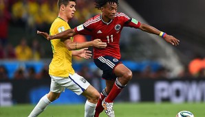 Juan Cuadrado (r.) nutze die WM-Bühne für Eigenwerbung