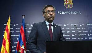 Josep Maria Bartomeu auf der Pressekonferenz