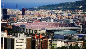 Camp Nou aus der Vogelperspektive