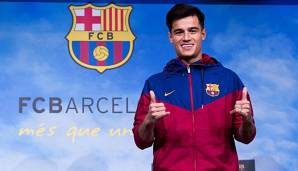 Phillippe Coutinho bei seiner Vorstellung beim FC Barcelona