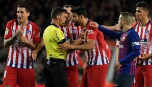 Diego Costa beleidigte Schiedsrichter Gil Manzano und wurde dafür für acht Spiele gesperrt.