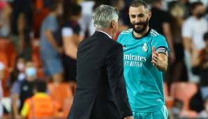 Zwei, die sich verstehen Benzema (r.) und Ancelotti