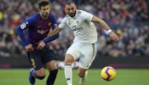 Karim Benzema: Hatte in Halbzeit eins die einzige Halbchance für Real. Muss den Ausgleich per Kopf machen (68.). Ansonsten gut aufgehoben bei Lenglet und Pique. Note: 4.