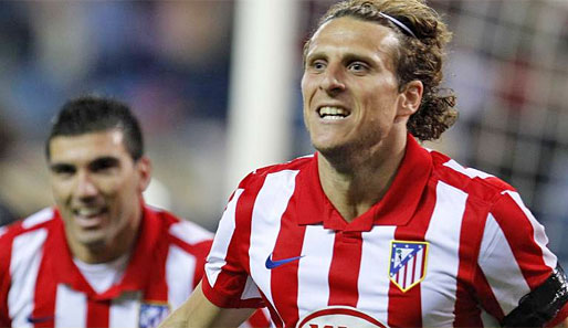 Gemeinsam zu Galatasaray? Diego Forlan (r.) und Jose Antonio Reyes von Atletico Madrid