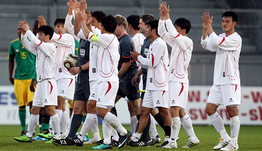 Im Testspiel gegen Gastgeber Südafrika gab es für Nordkorea ein 0:0