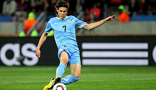 Stürmer Edinson Cavani vom SSC Neapel traf für Uruguay gegen Bolivien