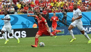 Der Kraftwürfel war gegen Honduras dreimal erfolgreich. Hier trifft Shaqiri zum 2:0