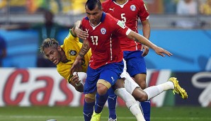 Oft ein Paar: Neymar und Gary Medel