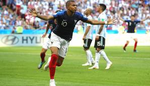 Kylian Mbappe schoss gegen Argentinien einen Doppelpack.