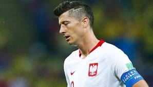 Robert Lewandowski ist mit Polen bereits nach zwei Gruppenspielen ausgeschieden.