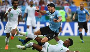 Suarez gewann mir Uruguay 1:0 gegen Saudi-Arabien.