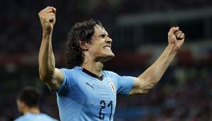 Edinson Cavani wurde mit seinen zwei Toren zum Matchwinner für Uruguay.