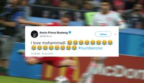 Kevin-Prince Boateng ist nach Milad Mohammadis kuriosem Einwurf im siebten Himmel. Zu Recht, wie wir finden!