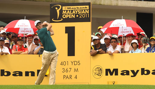 Martin Kaymer durfte am dritten Tag der Malaysia Open nur 15 Löcher spielen