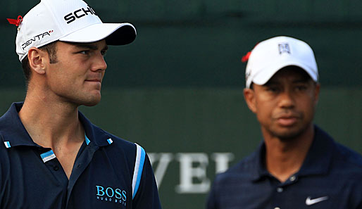 Martin Kaymer (l.) bleibt dritter der Weltrangliste, Tiger Woods rutscht weiter ab