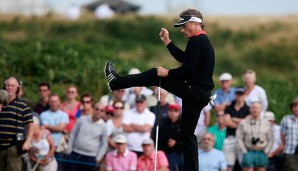 Bernhard Langer lieferte in Wales nicht nur gute Leistungen, sondern auch Show-Einlagen