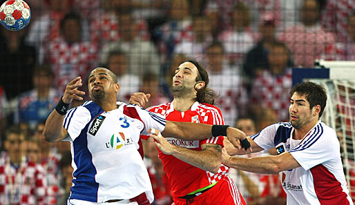 Nikola Karabatic (r.) hat mit Frankreich die WM 2009 im Finale gegen Kroatien gewonnen