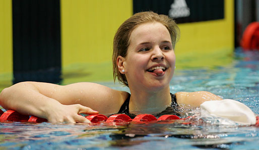 Janine Pietsch wurde 2006 Kurzbahnweltmeisterin über 50 und 100 Meter Rücken