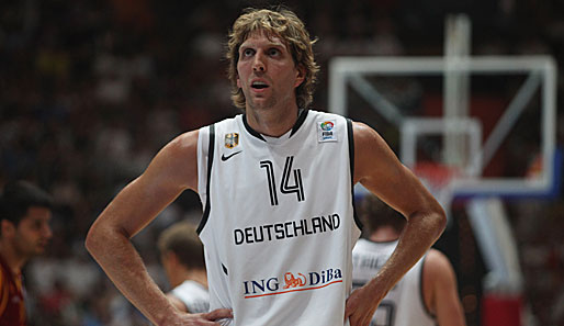 Dirk Nowitzki erzielte trotz lädiertem Knie 13 Punkte gegen Mazedonien