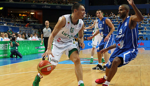 Saras Jasikevicius schwächelte gegen Tony Parker und den Franzosen